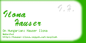 ilona hauser business card